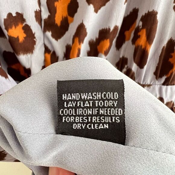 W118 Walter Baker Bold Blue Leopard Print Sleeveless Midi Cocktail Dress Small - Picture 12 of 13